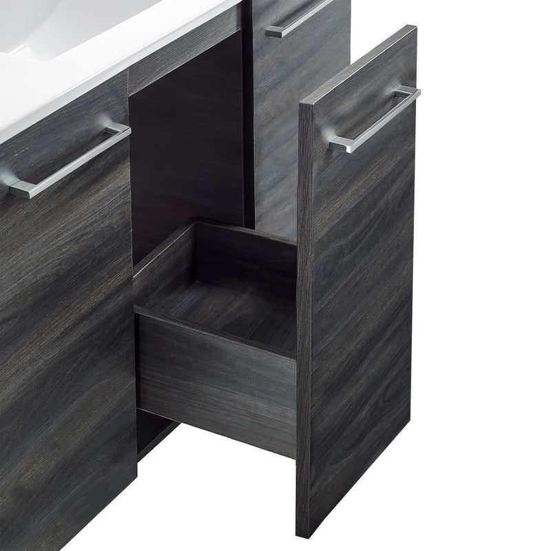 Annecy 36" Freestanding Bathroom Vanity in Black Walnut with Sink Top