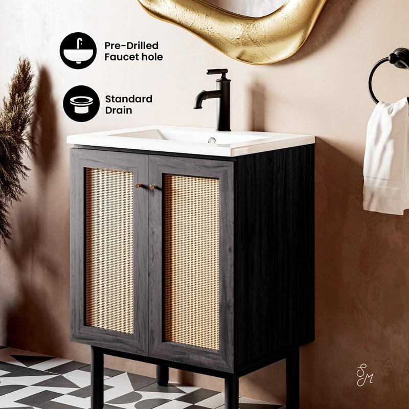 Classe 24" Bathroom Vanity in Black