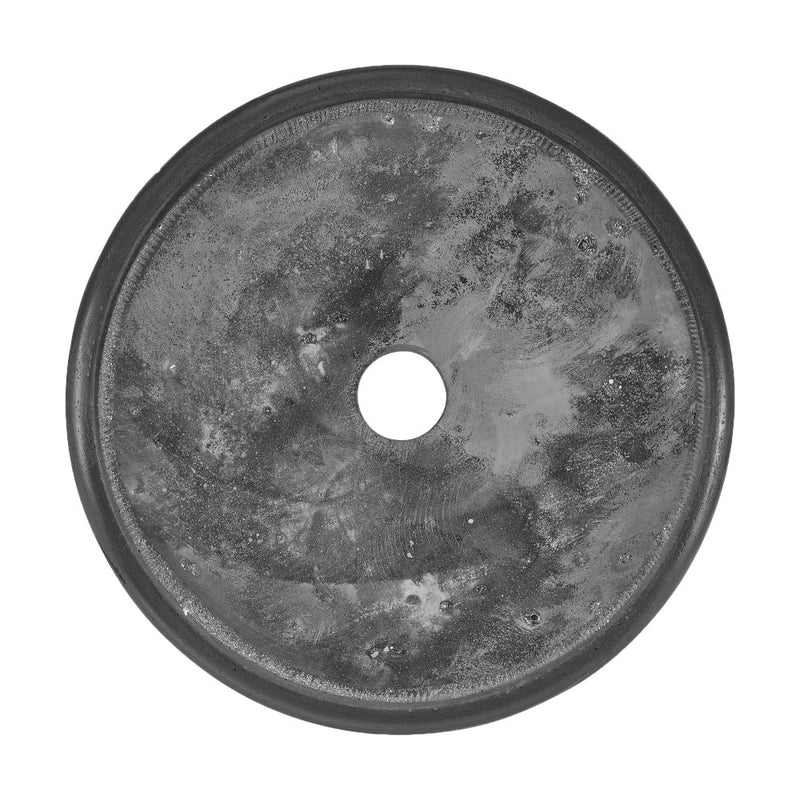 Lisse 14.5" Round Concrete Vessel Bathroom Sink in Dark Grey