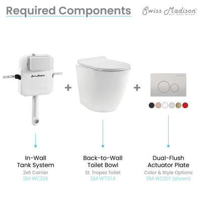 Fantome E 2' x 6' Concealed In-Wall Toilet Tank Carrier System for Back to Wall Toilet