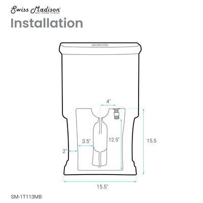 Voltaire One-Piece Elongated Toilet Dual-Flush 1.1/1.6 gpf in Matte Black