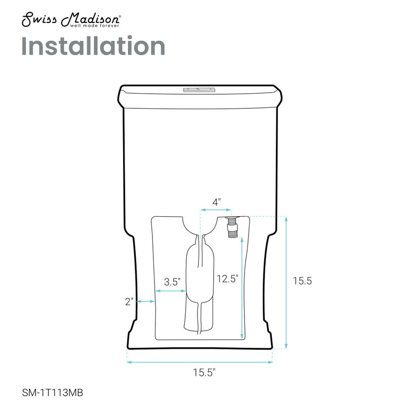 Voltaire One-Piece Elongated Toilet Dual-Flush 1.1/1.6 gpf in Matte Black