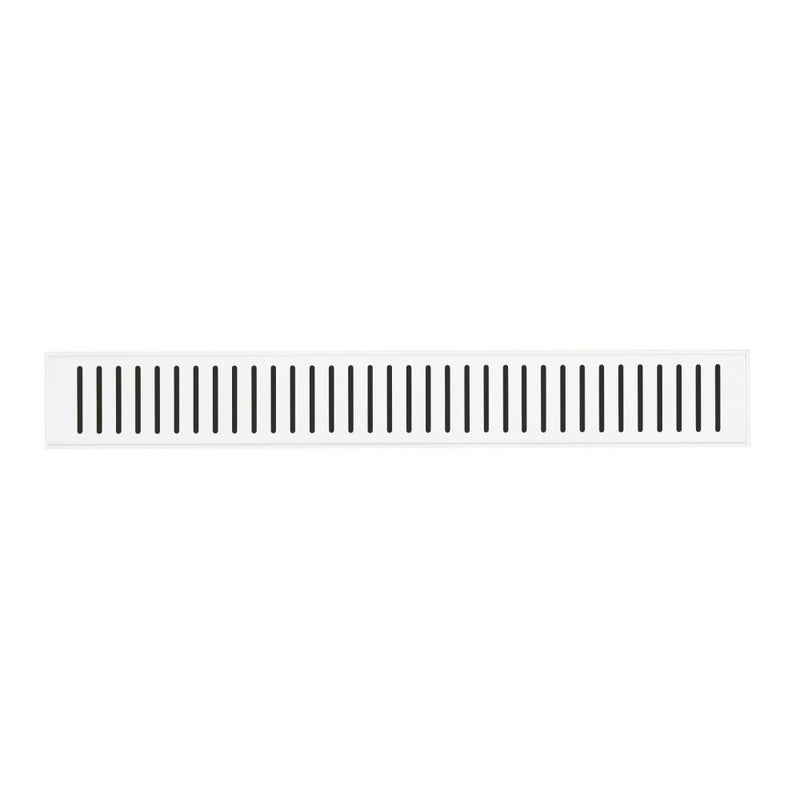 Voltaire 24" Stainless Steel Linear Shower Drain in Matte White
