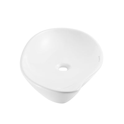 Daxton Glossy White Ceramic Specialty Vessel Sink 25.5 in