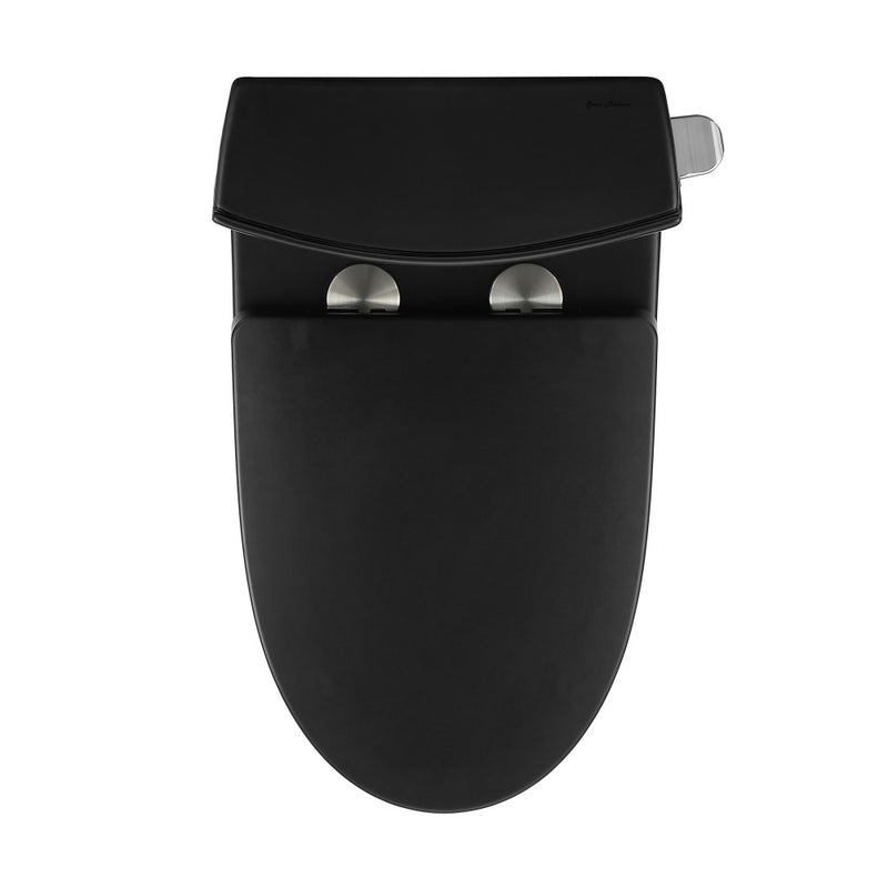 St. Tropez One-Piece 10" Rough-in 1.28 GPF Right-Hand Vortex Flush Elongated Toilet in Matte Black