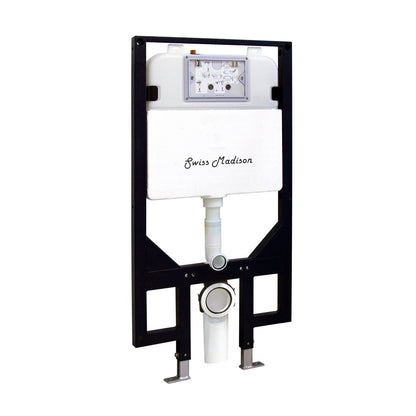 Ivy Wall-Hung Toilet Bundle 0.8/1.6 GPF Dual Flush in Glossy White with Flush Plate