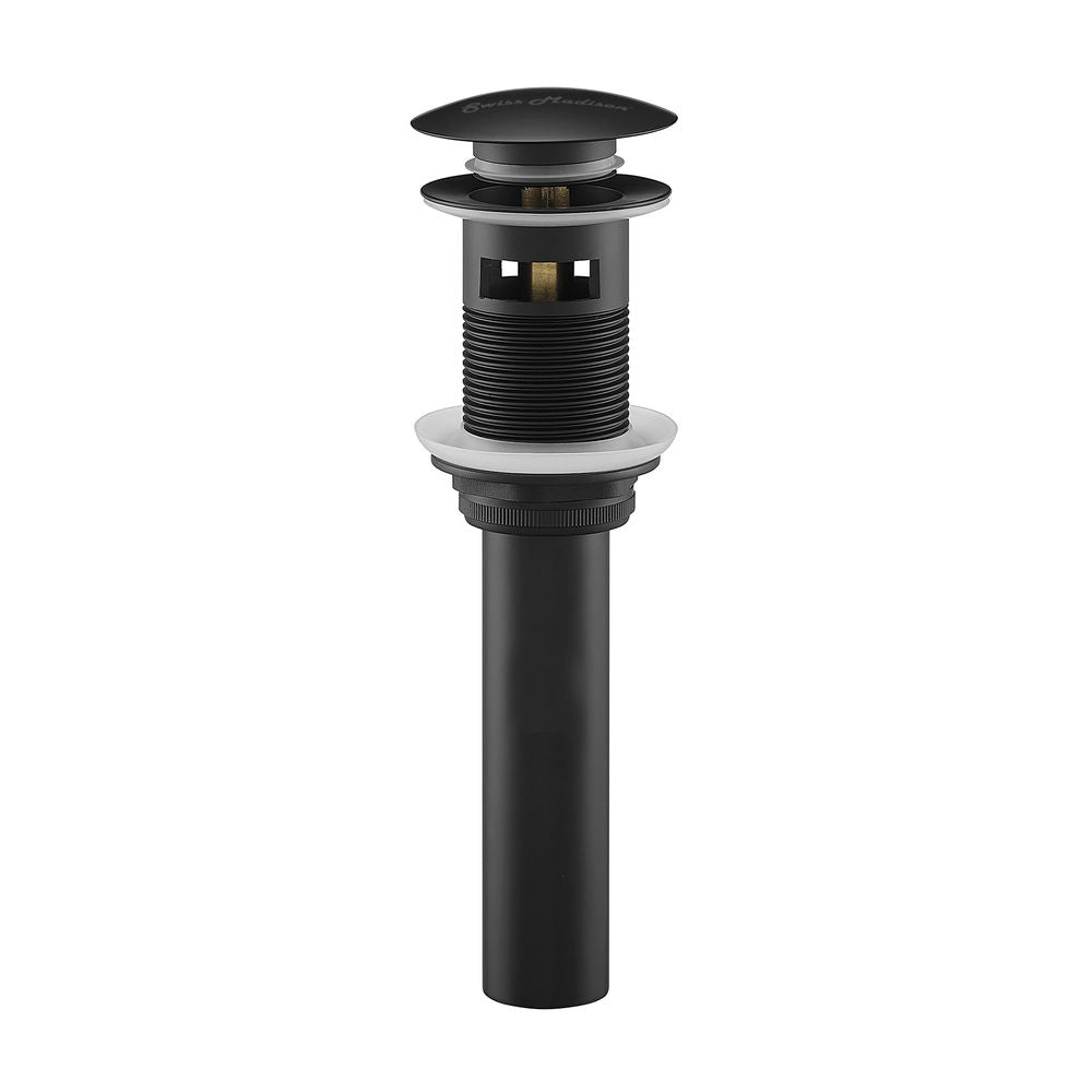 Residential Pop Up Sink Drain 1.75 in Matte Black