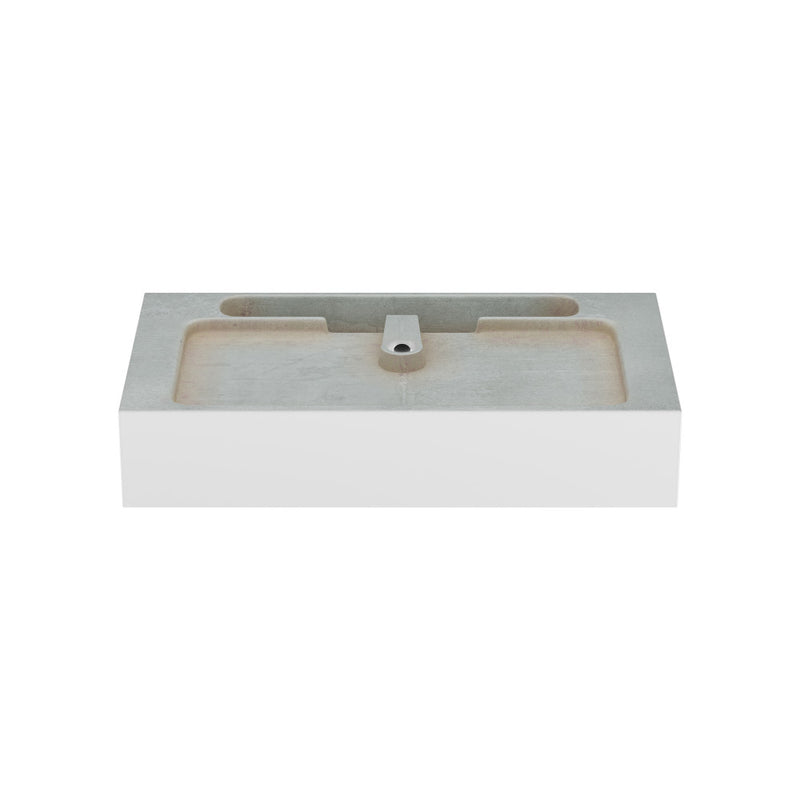 Concorde 30" Rectangle Console Sink with Matte Silver Legs