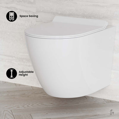 Swiss Madison Well Made Forever SM-WK449-01W - St. Tropez Wall Hung Toilet Bundle, Glossy White