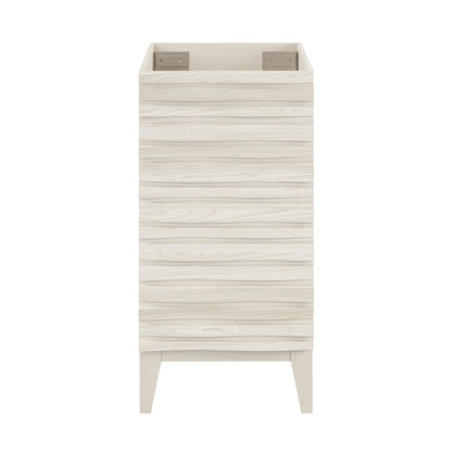 Cascade 18" Freestanding Bathroom Vanity Cabinet without Top in White Oak
