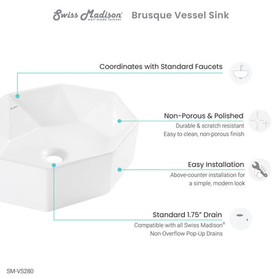 Brusque Glossy White Ceramic Specialty Vessel Sink 19.25 in