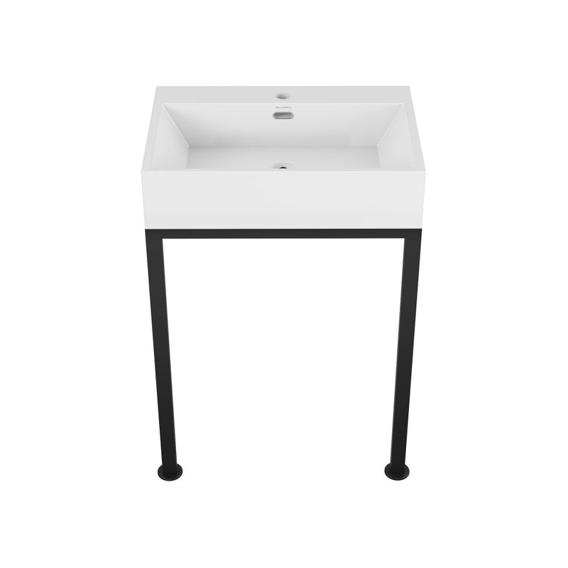 Concorde 24" Rectangle Console Sink with Matte Black Legs