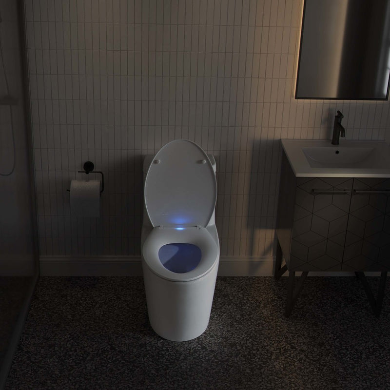 Lumiere Elongated Quick-Release Toilet Seat with Night Light