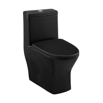 Sublime II One-Piece 10" Rough-in 1.1/1.6 GPF Dual Top Flush Round Compact Toilet in Matte Black