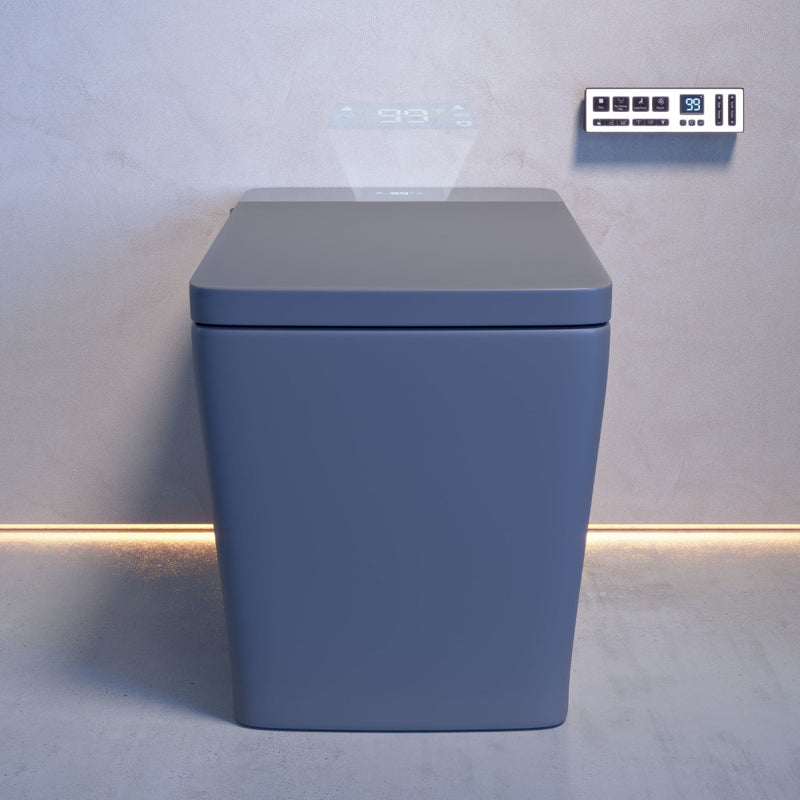 Concorde One Piece Smart Toilet 1.28 GPF in Matte Gray with Heated Bidet, Air Drying, Night Light, Foot Sensor