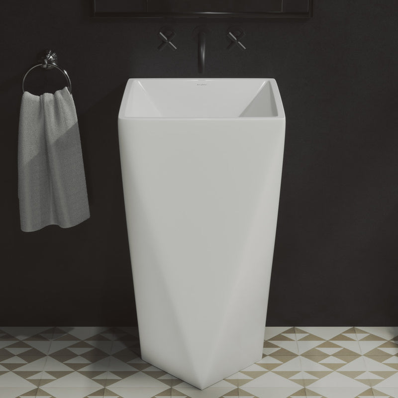 Brusque One-Piece Pedestal Sink