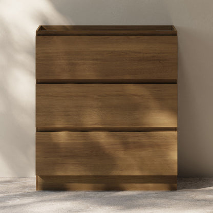 Liberte 30" Freestanding Bathroom Vanity Cabinet without Top in Brown Oak