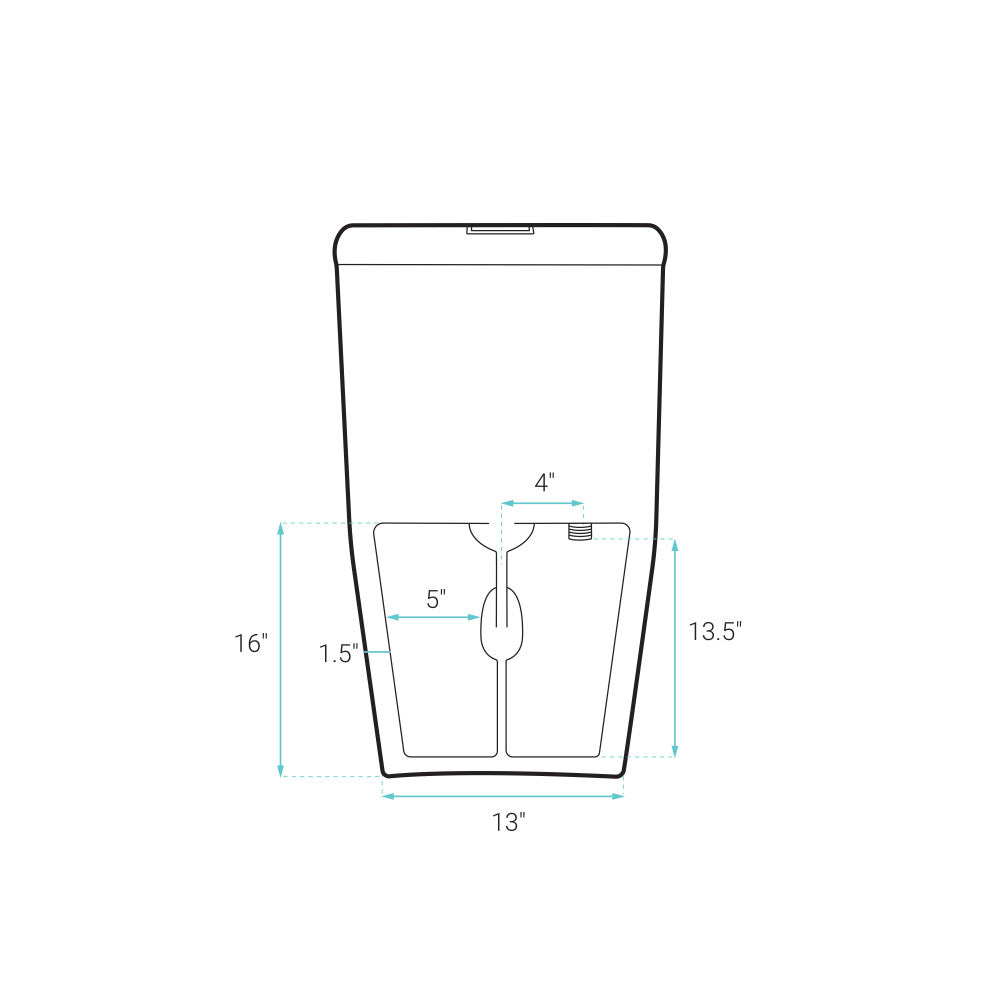 Dreux One Piece Elongated Dual Flush Toilet in Matte Gray 0.95/1.26 GPF