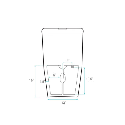 Dreux One Piece Elongated Dual Flush Toilet in Matte Gray 0.95/1.26 GPF