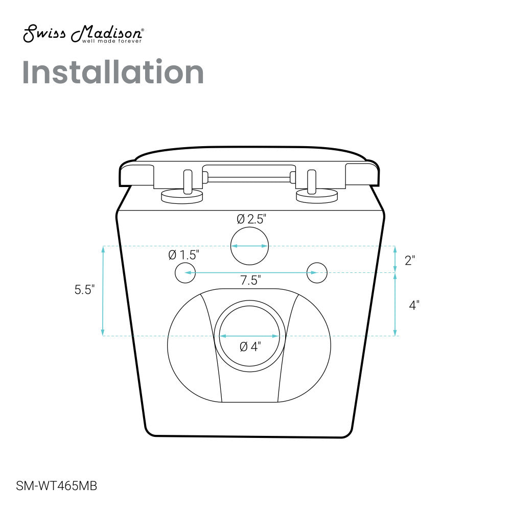 Calice Wall-Hung Round Toilet Bowl in Matte Black