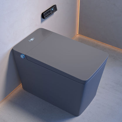 Concorde One Piece Smart Toilet 1.28 GPF in Matte Gray with Heated Bidet, Air Drying, Night Light, Foot Sensor