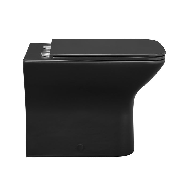 Carre Back-to-Wall Elongated Toilet Bowl in Matte Black