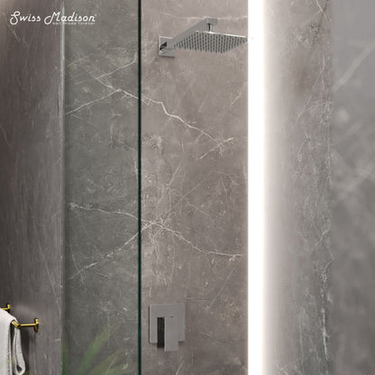 Concorde Single-Handle 1 Spray 8" Wall Mounted Fixed Shower Head in Chrome (Valve Included)
