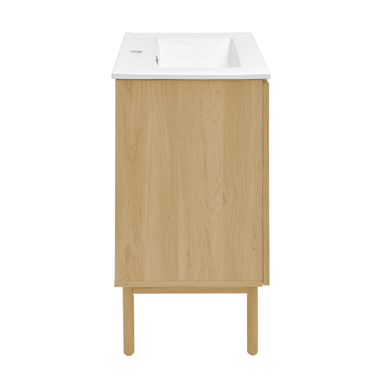 Classe 24" Freestanding Bathroom Vanity in Natural Oak with Sink Top