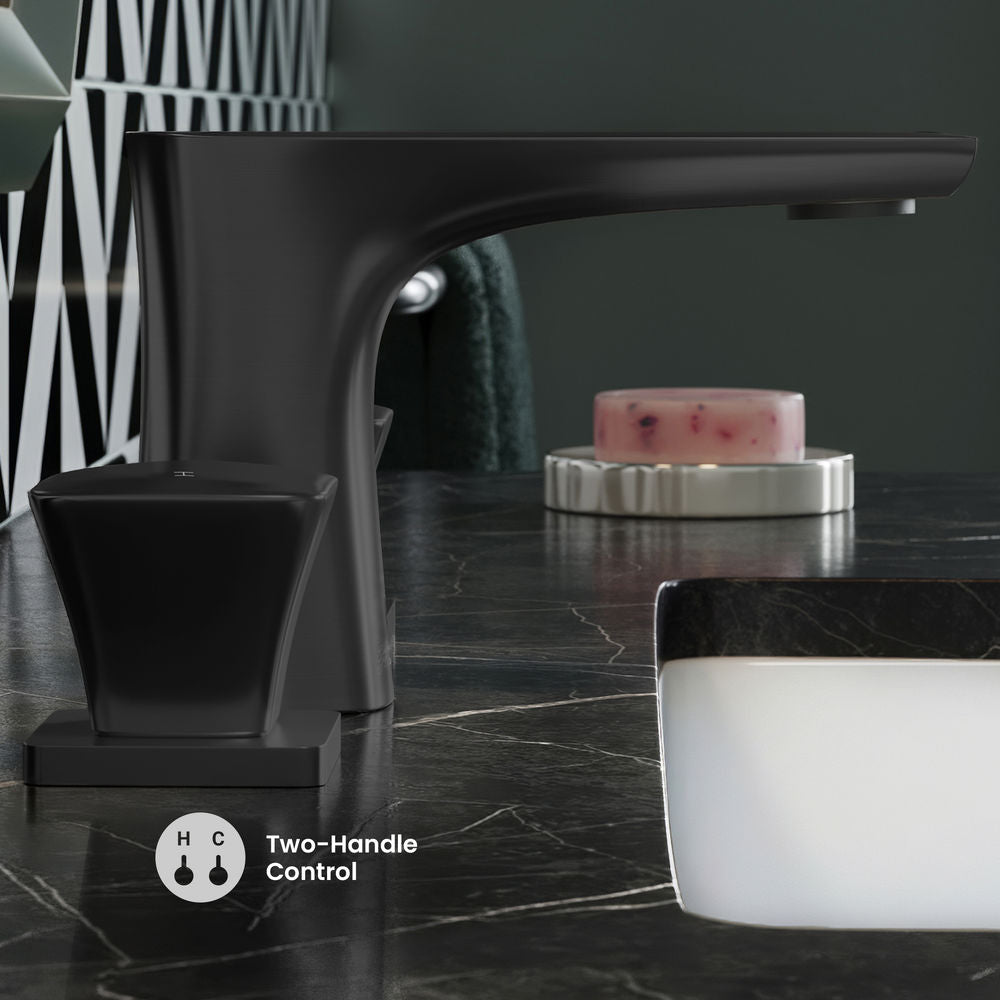 Monaco 8 in. Widespread, 2-Handle, Bathroom Faucet in Matte Black
