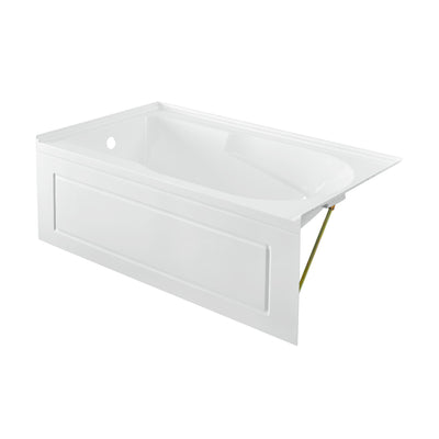 Concorde 60" x 30" Left-Hand Drain Alcove Bathtub with Apron and Armrest