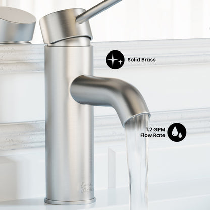Ivy Single Hole, Single-Handle, Bathroom Faucet in Brushed Nickel