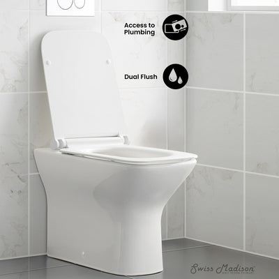 Carre Back-To-Wall Square Toilet Bowl