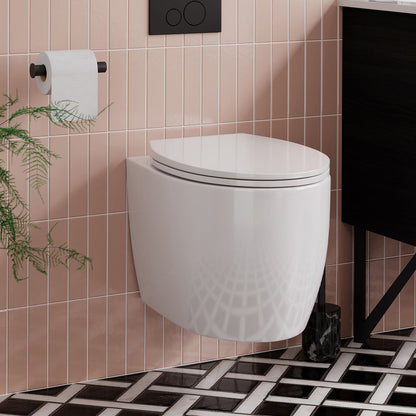 Classe Wall-Hung Toilet Bowl Only in Glossy White