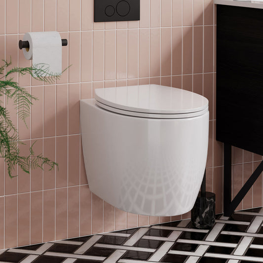 Classe Wall-Hung Toilet Bowl Only in Glossy White