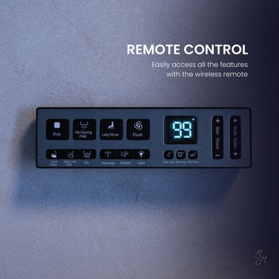 Concorde One Piece Smart Toilet 1.28 GPF in Matte Black with Heated Bidet, Air Drying, Night Light, Foot Sensor