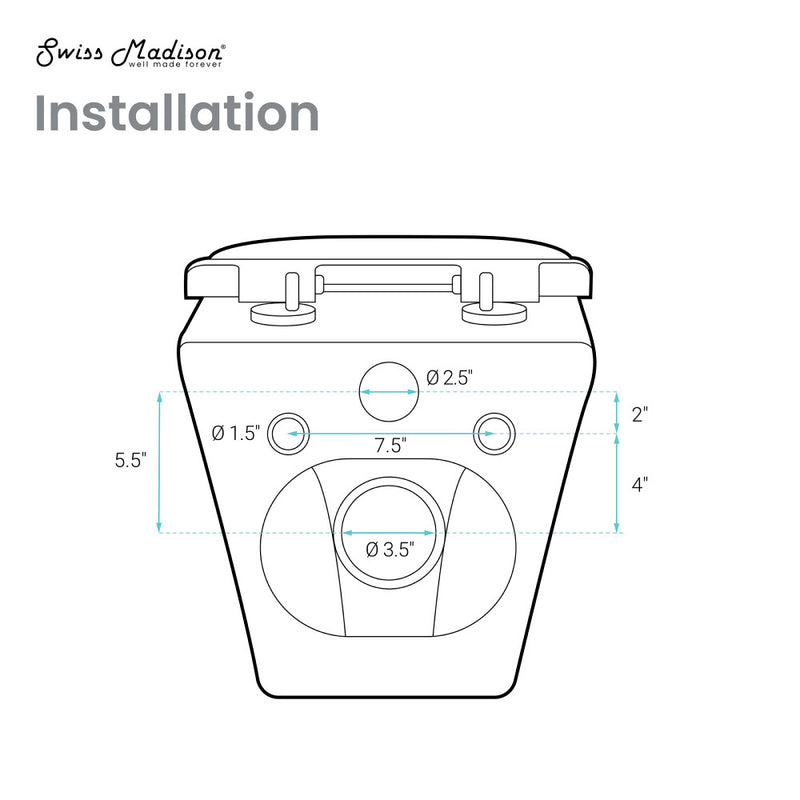 Monaco Wall-Hung Toilet Bundle 0.8/1.6 GPF Dual Flush in Glossy White with White Flush Plate