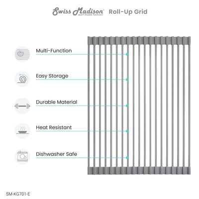 17" x 13" Kitchen Sink Grid, Grey