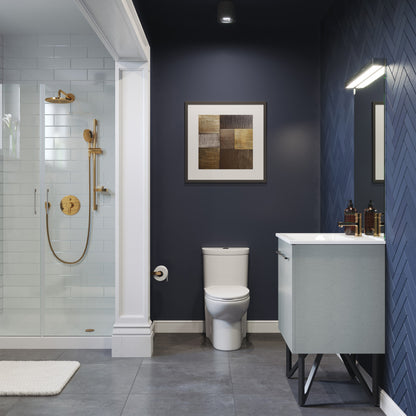 Sublime One Piece Elongated Toilet Dual Flush, Black Hardware 1.1/1.6 gpf