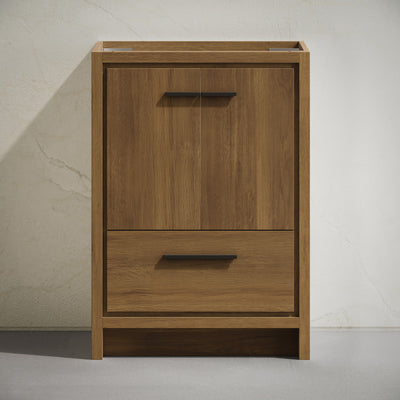 Virage 24" Freestanding Bathroom Vanity in Brown Oak without Sink Top
