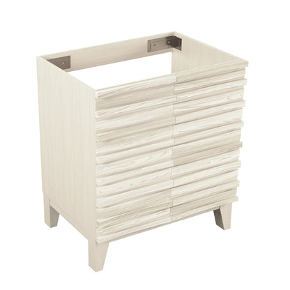 Cascade 30" Freestanding Bathroom Vanity Cabinet without Top in White Oak