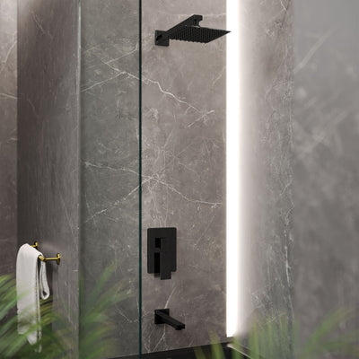 Concorde Single-Handle 1-Spray Tub and Shower Faucet in Matte Black (Valve Included)