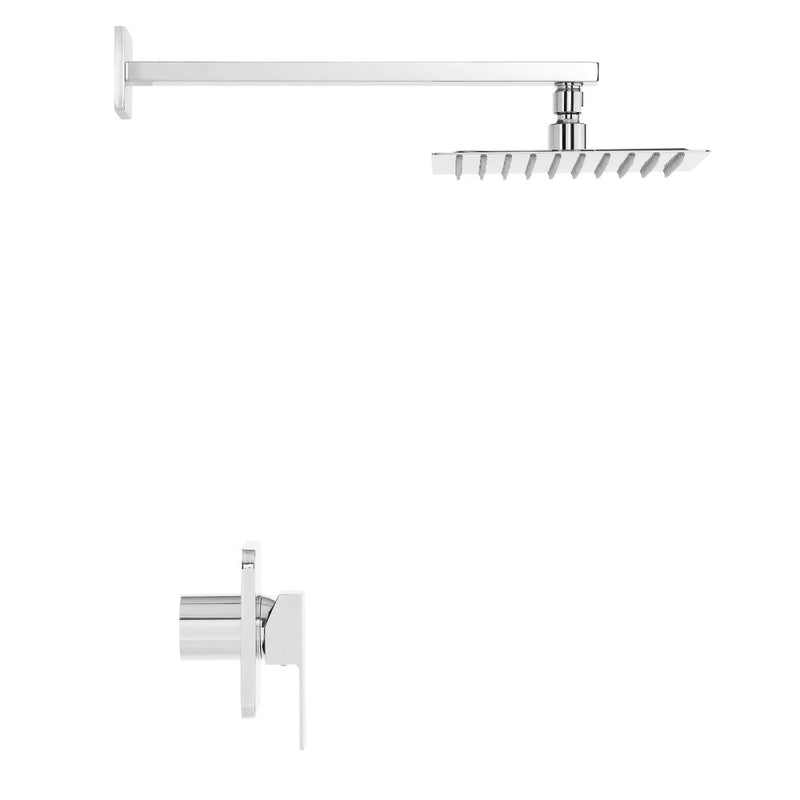 Concorde Single-Handle 1 Spray 8" Wall Mounted Fixed Shower Head in Chrome (Valve Included)