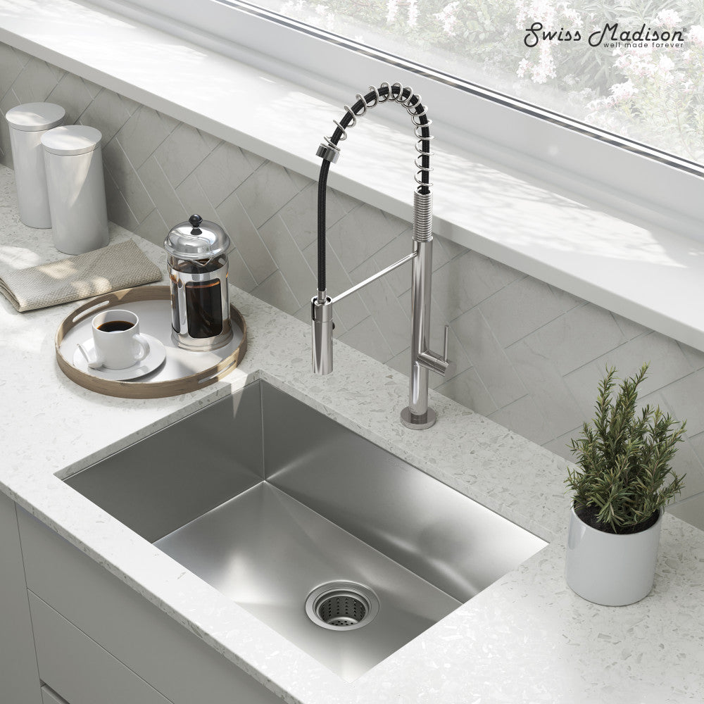 Tourner 26 x 18 Stainless Steel, Single Basin, Undermount Kitchen Sink