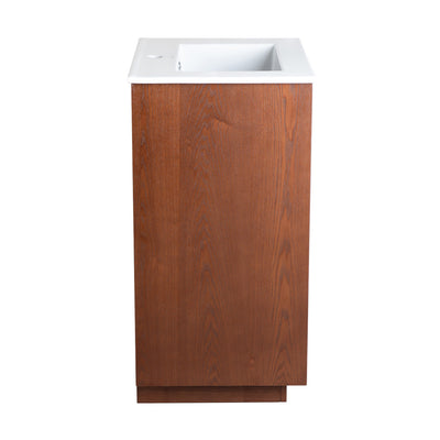 Daxton 24" Freestanding Bathroom Vanity in Brown Oak with Sink Top