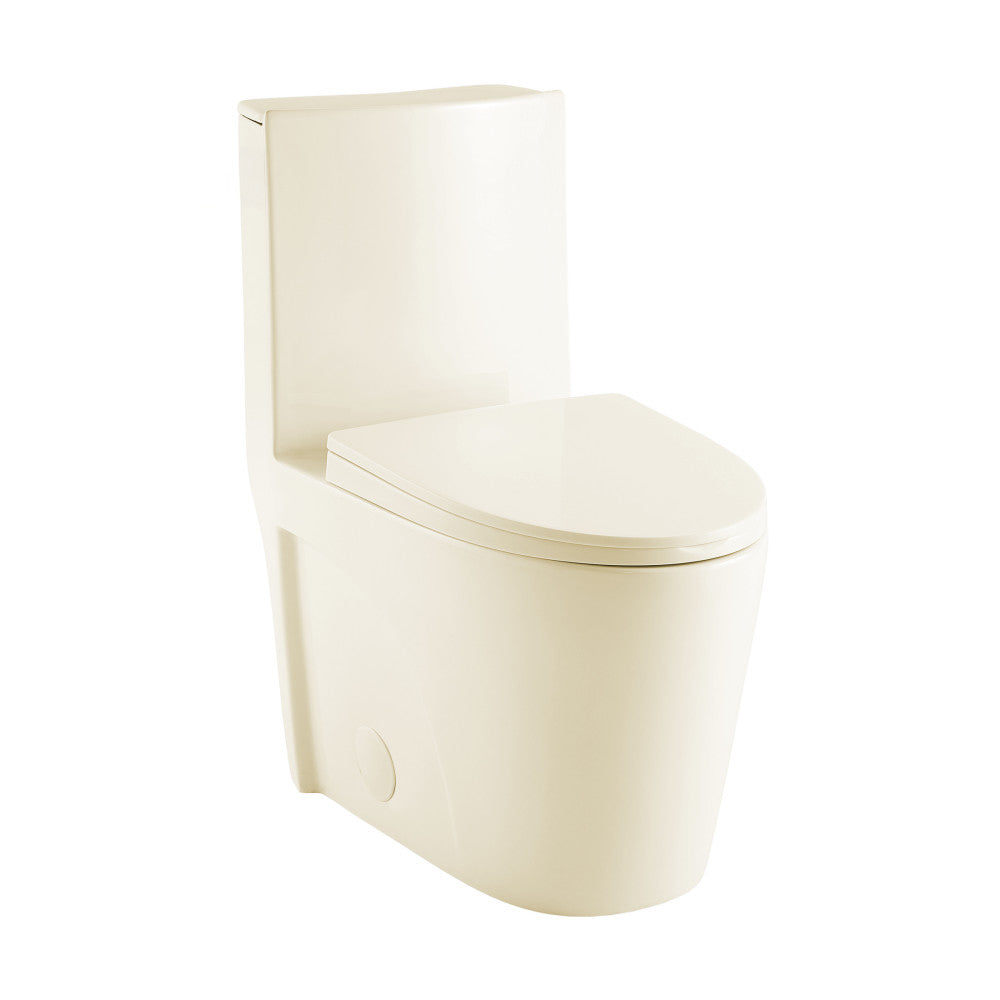 St. Tropez One-Piece 14" Rough-in 1.28 GPF Right-Hand Vortex Flush Elongated Toilet in Glossy Bisque