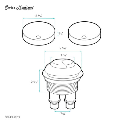 Toilet Hardware Brushed Gold (SM-2T120)