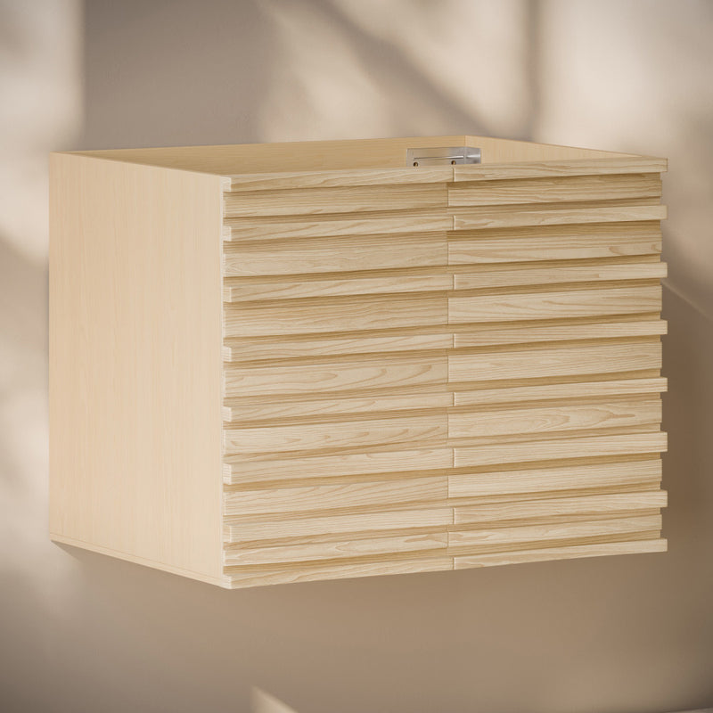 Cascade 30" Wall-Mounted Bathroom Vanity Cabinet without Top in Natural Oak