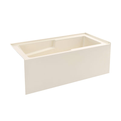 Voltaire 60" x 30" Left-Hand Drain Alcove Bathtub with Apron in Bisque