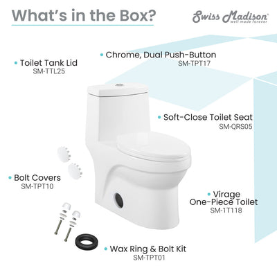 Virage One-Piece Elongated Toilet Vortex Dual-Flush 1.1/1.6 gpf