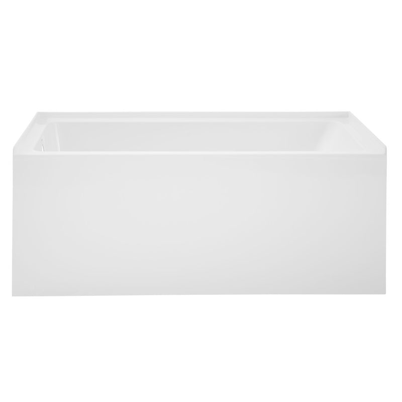 Voltaire 54 x 30 Skirted Left Drain Soaking Alcove Bathtub in Glossy White